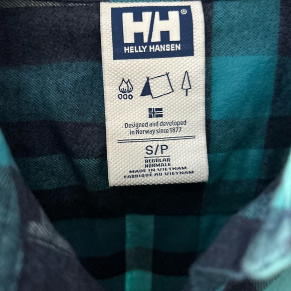 Helly Hansen Women's Plaid Shirt - Teal and Blue - Picture 2 of 5